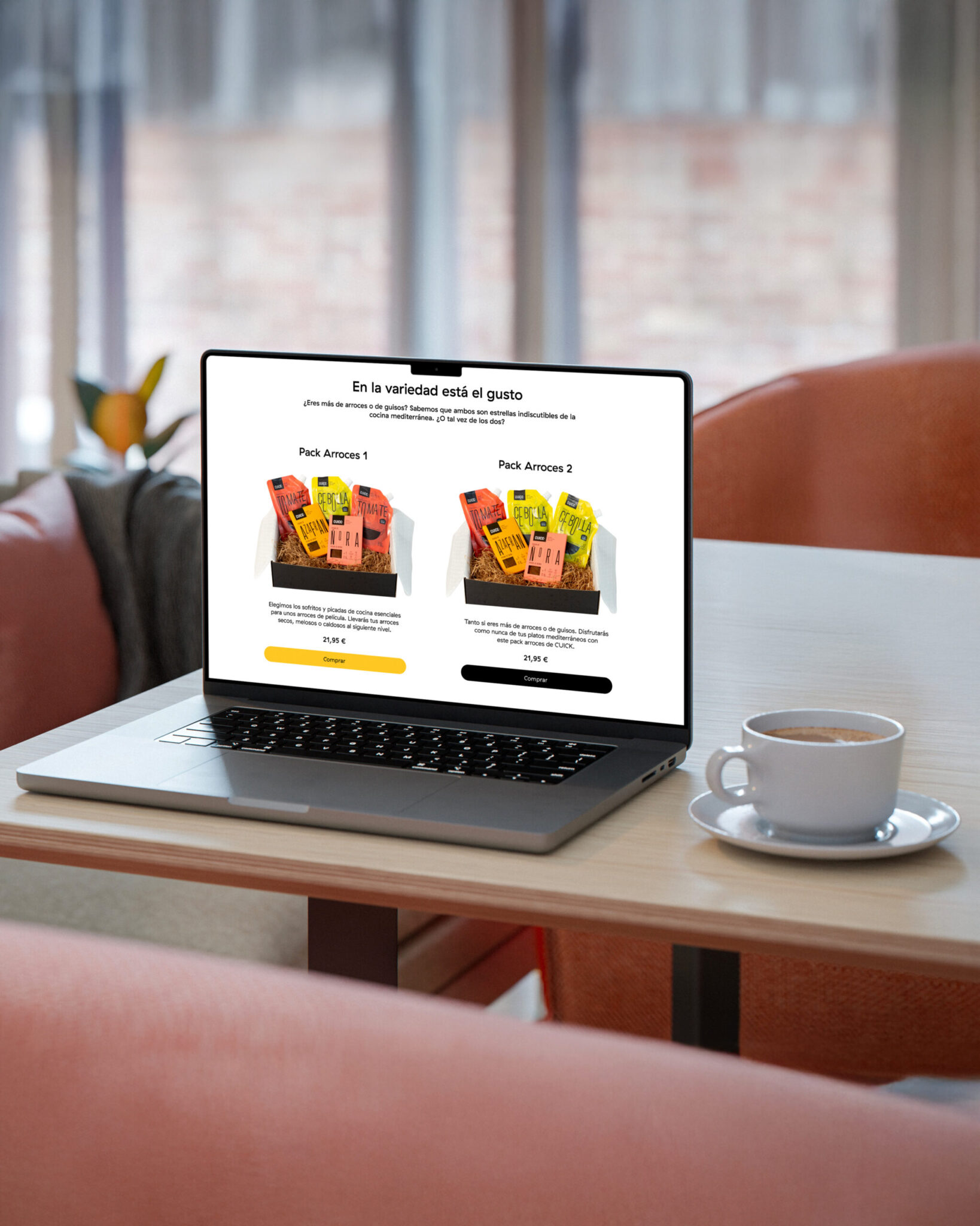Mock up Diseño Web y Ecommerce desktop CUICK - The Backstage