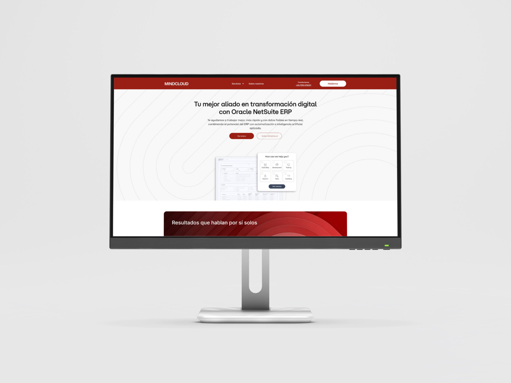 Mock up Diseño web para MindCloud - The Backstage
