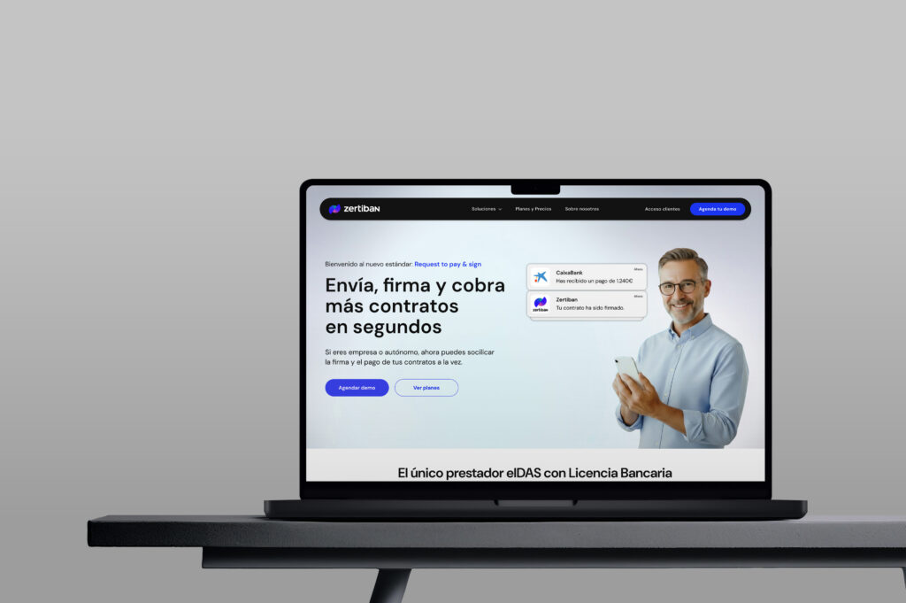 Mockup diseño web Zertiban en desktop – The Backstage